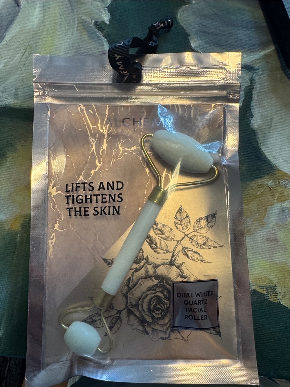 Dual White Quartz Facial Roller — White